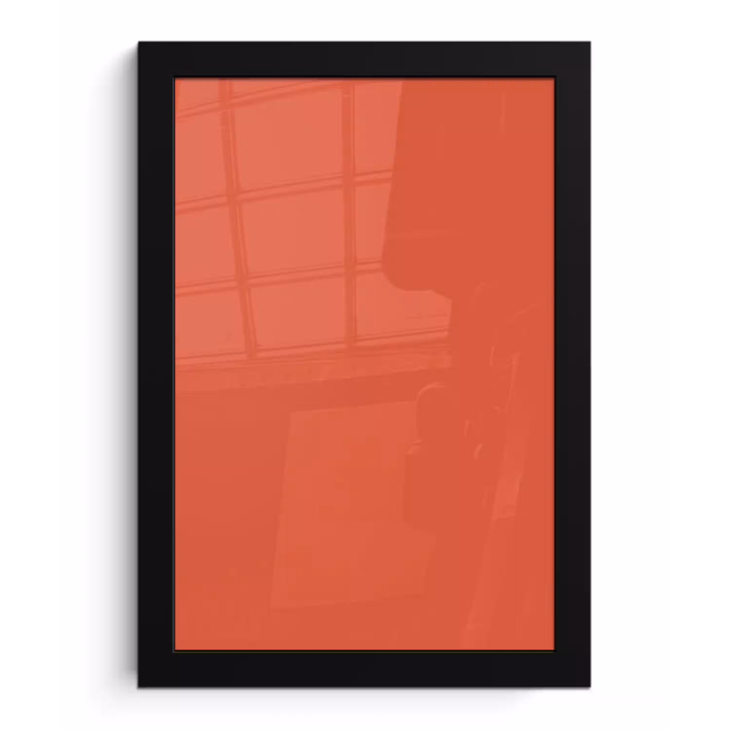 Rustic - Clay - Oranje fotolijst zwart zonder passe partout klein 224 -3d