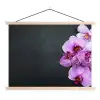 Orchidee - Bloemen - Roze - Flora textielposter latten blank klein -3d