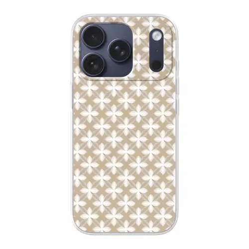 Patroon - Symmetrisch - Beige Telefoonhoesje iPhone 17 Pro klein 878 -3d