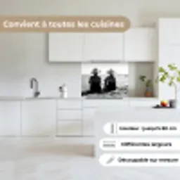 Vrouwen - Zonnehoed - Strand - Zwart - Wit keuken achterwand 2 middel -sfeer4_FR