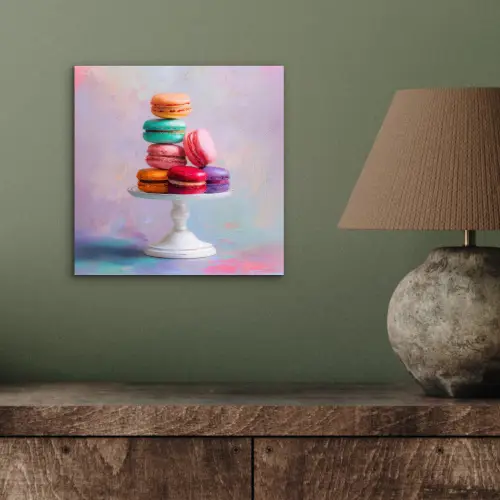 Macarons - Schaal - Pastel - Kleurrijk aluminium wit klein -sfeer2