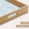 Zebra - Motief - Blauw - Wit Dienblad Rechthoek middel 911 -USP_HandgreepIT