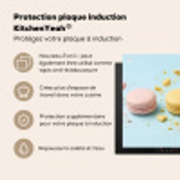Macarons - Kleurrijk - Pastel Inductie beschermer vinyl 3mm middel -zzzzzzusp-haakje_FR
