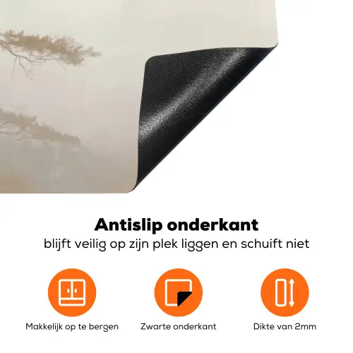 Boom - Oosterse stijl - Landschap Inductie beschermer vinyl 3mm klein -zzzzzzz-td-onderkant