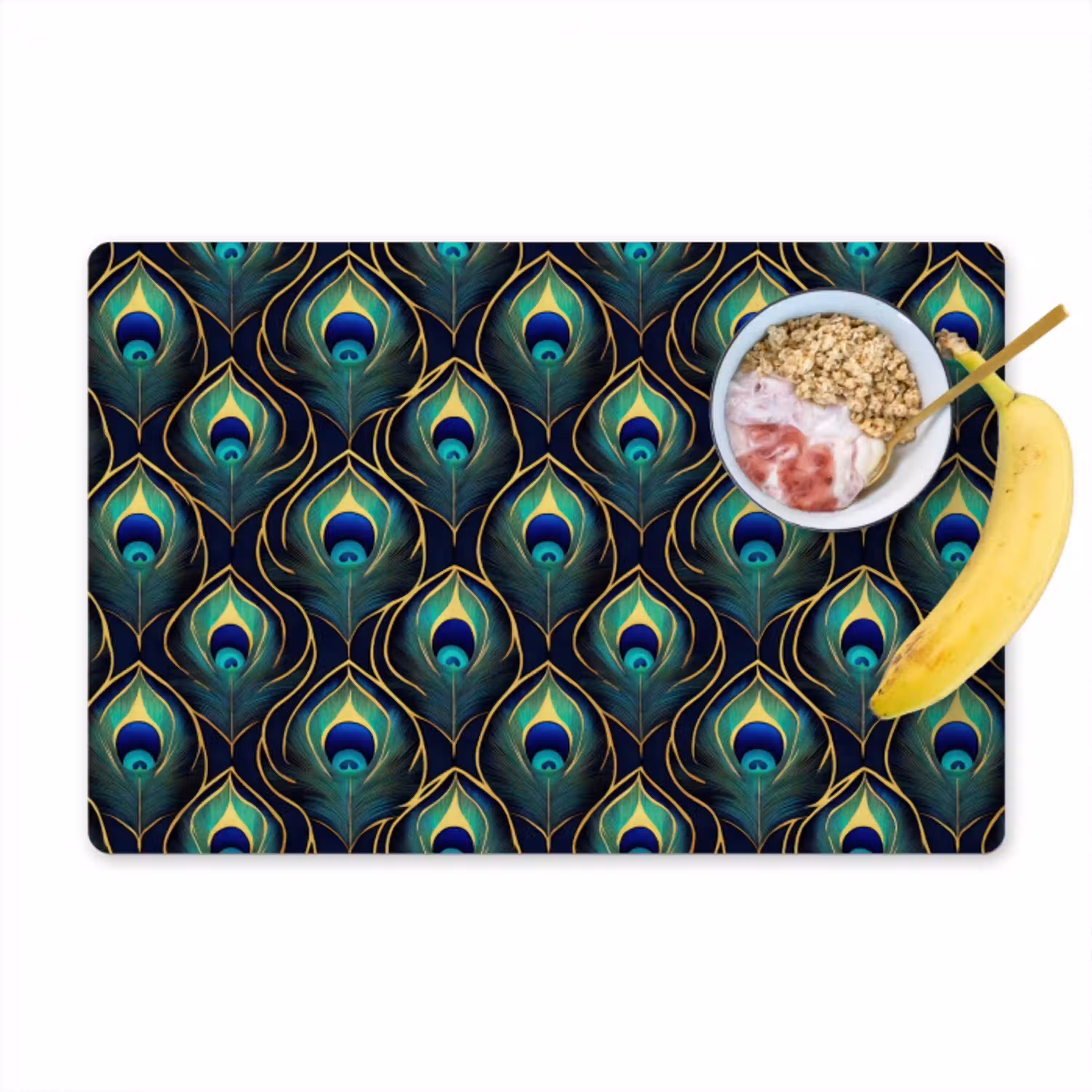 Pauw - Veren - Groen Placemat vinyl groot 368 -zzzproduct_Kitchenyeah-website