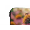 Bloemen - Paars - Bijen laptophoes neopreen klein -detail