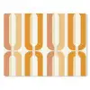 U-vorm - Retro - Oranje muismat rubber klein 262 -3d