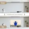 Vaas - Blauw - Geblokt - Modern keuken achterwand spatscherm klein -voor_na_NL