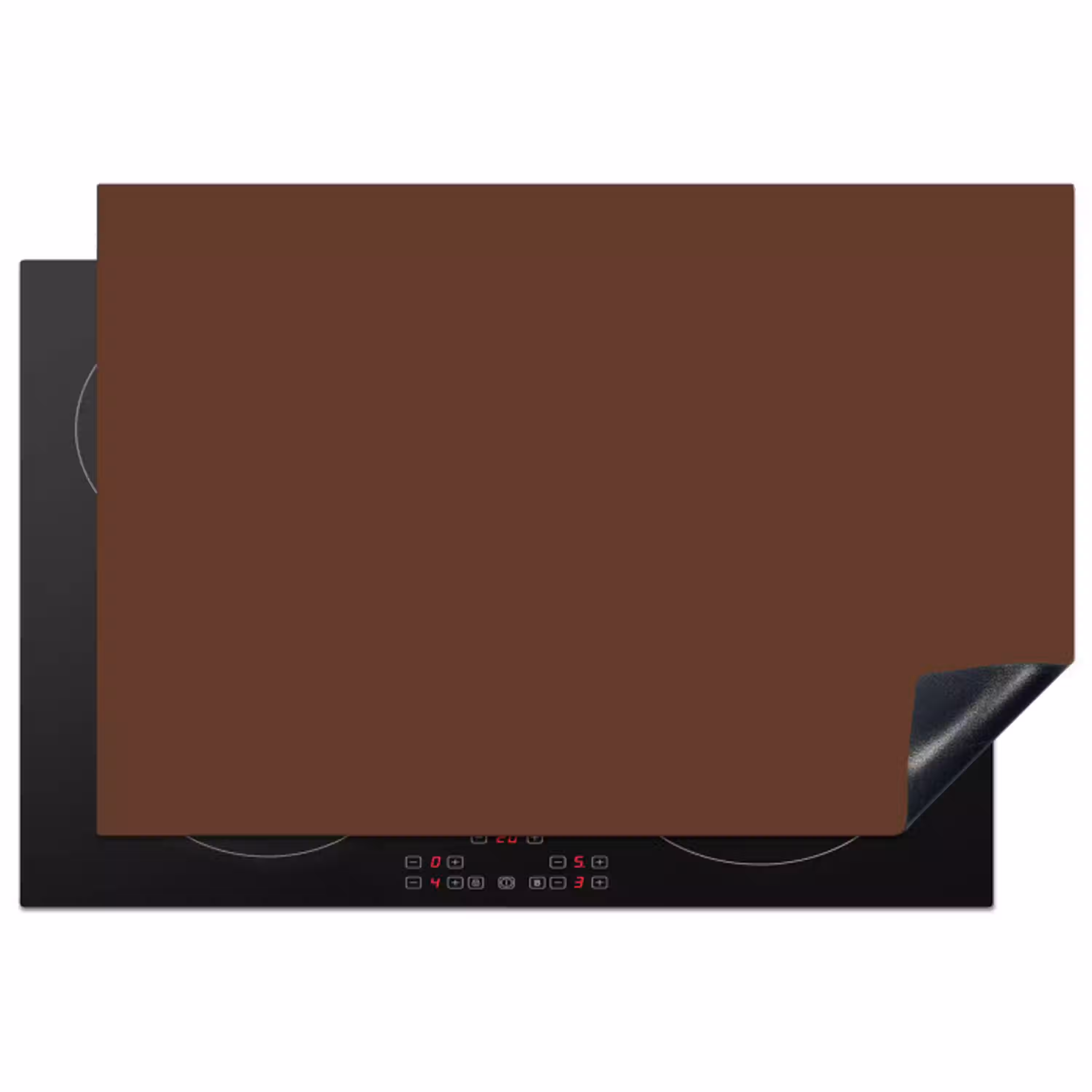 Deep - Clay - Brown - Bruin Inductie beschermer vinyl 3mm klein 276 -3d