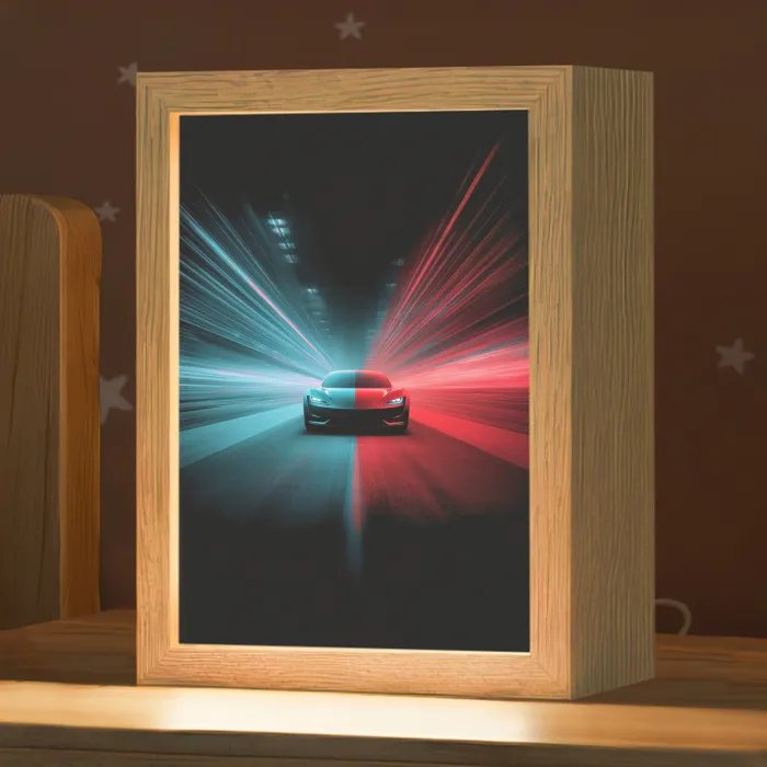 Sportwagen - Rood - Blauw - Snelheid Light Box met kabel klein -zzz_3d_website