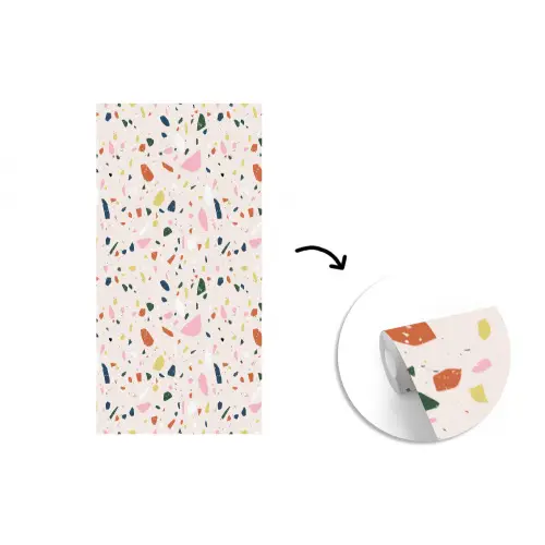 Terrazzo - Patroon - Kleurrijk fotobehang vinyl groot 64 -3d