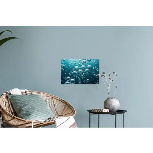 Luchtbellen - Dynamisch - Blauw Muursticker klein -plant