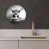 Schotse Hooglander - Spaghetti - Dieren - Zwart wit KitchenYeah - Keuken - Wandcirkel Forex klein -sfeer1
