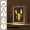 Kreeft - Geel - Stippen - Effen Light Box met kabel (Tafellamp) klein -USP_FR