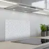Tegel - Patroon - Beige - Blauw keuken achterwand spatscherm klein 900 -3d_schuin
