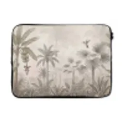 Jungle - Banenboom - Kolibrie - Beige laptophoes neopreen klein -3d