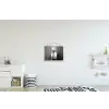 Vrouw - Bubbels - Zwart - Wit textielposter latten blank klein -kinderkamer