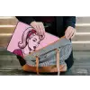 Vintage - Vrouw - Roze laptophoes neopreen klein -tas
