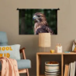 Buizerd - Roofvogel - Natuur - Bruin Wandkleed katoen klein -wsfeer4_kind