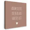 Adem kusjes in en blaas hartjes uit - Quotes - Spreuken Tuinposter op houten frame 2 cm dik klein -3d