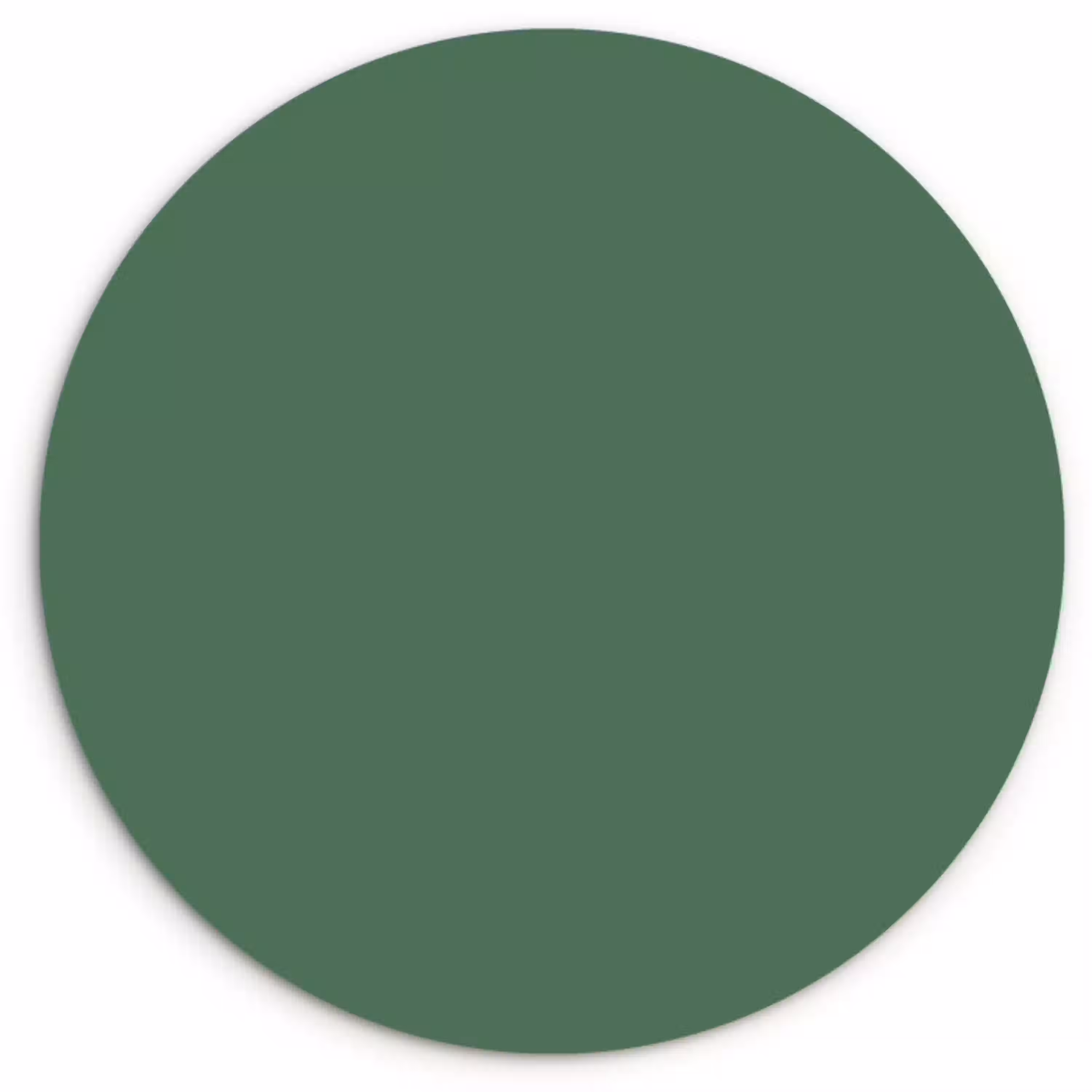 Deep - Sagewood - Groen Wandcirkel kunststof plaat 5mm dik klein 188 -3d