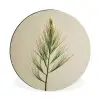 Dennentak - Naaldvormige bladeren - Lichtgroen Wandcirkel aluminium klein -3d