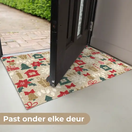 Illustratie - Kerst - Beige Deurmat klein 898 -USP_NL