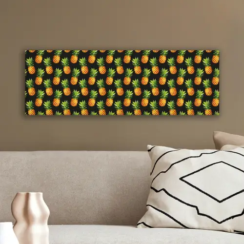 Tropische - Ananas - Zwart canvas 2cm klein 828 -sfeer3