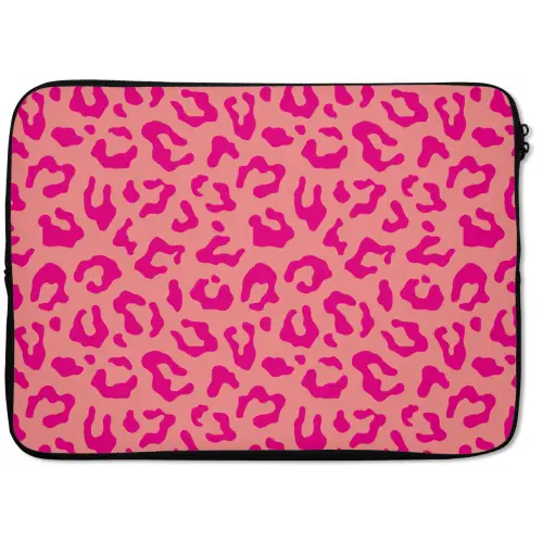 Panterprint - Roze - Dierenprint - Minimalistisch laptophoes neopreen klein -zkaufland3dotto