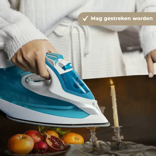 Fruit -  Stilleven - Wijn - Kaars Wandkleed katoen klein -sfeer9