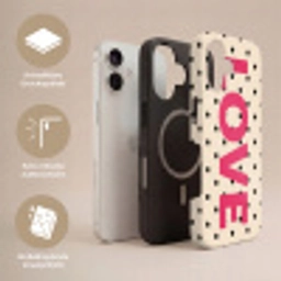 Love - Stippen - Roze Toughcase MagSafe Apple iPhone 17 klein -USP_Lagen_DE