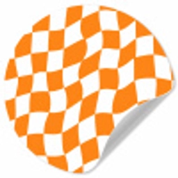 Golvend - Patroon - Oranje Wandcirkel behangsticker klein 186 -3d