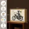 Street art - Motor - Jongen - Graffiti - Banksy Style Light Box met batterij (Wandlamp) middel -USP_websiteoverzichtNL