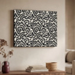 Modern - Abstract - Zwart Textielframe zwart klein 947 -sfeer3