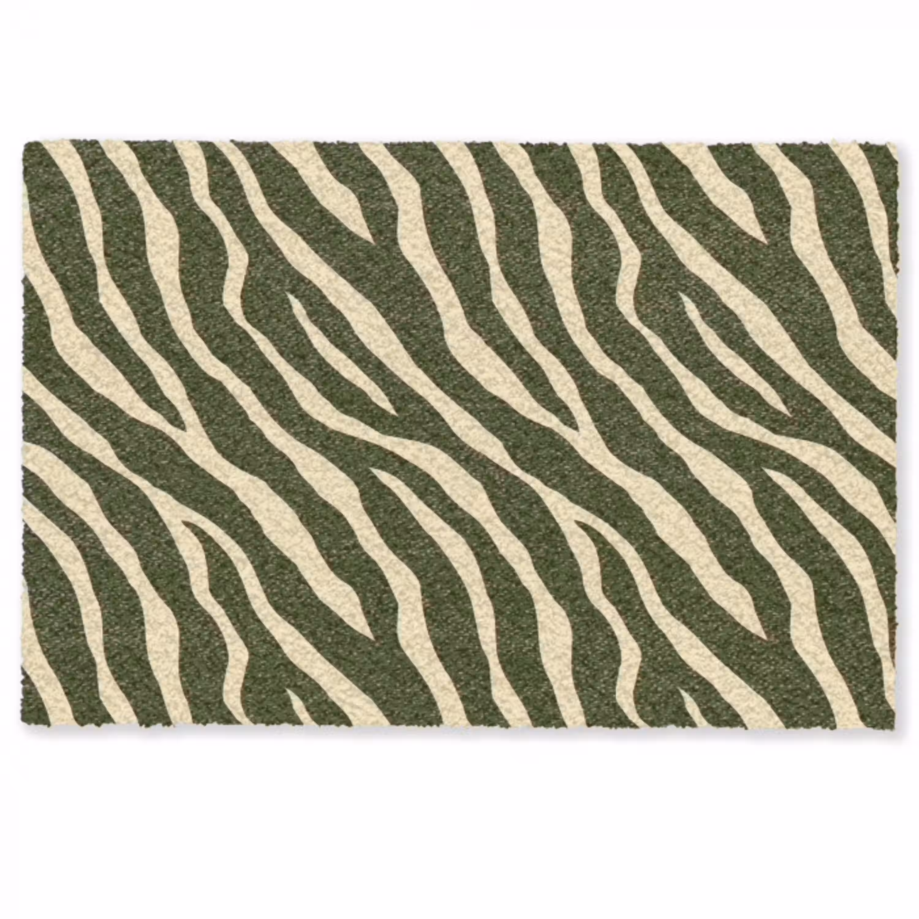 Zebra - Patroon - Groen Deurmat klein 898 -zkaufland3d