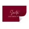 Santa - Wine - Rood - Kerst - Kerstman Muursticker klein -3d