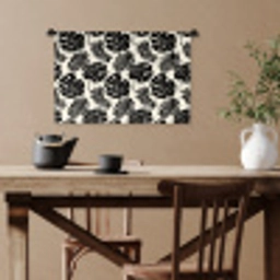 Modern - Monstera - Zwart Wandkleed katoen klein 269 -sfeer6