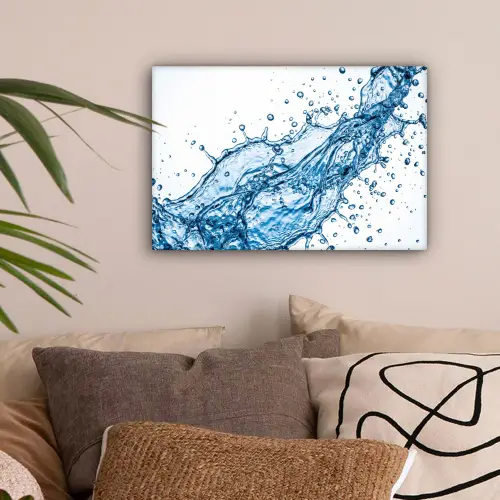 Spash - Water - Blauw canvas 2cm klein -sfeer1