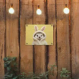 Egel - Paashaas - Kostuum tuinposter los doek klein -sfeer1