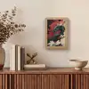 Zwarte draak - Rookwolken - Rood Light Box met kabel (Tafellamp) klein -sfeer2
