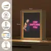 Man - Tekst - Neon Light Box met kabel (Tafellamp) klein -USP_NL