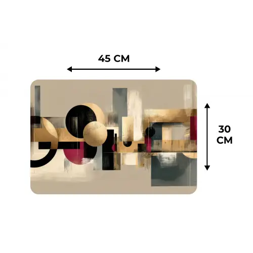 Abstract - Vormen - Beige - Texturen Placemat vinyl groot -specs
