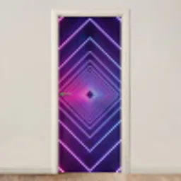 Driedimensionaal - Tunnel - Ruimte deurposter klein -3d_beige