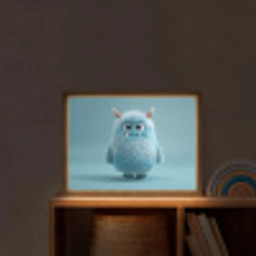 Monster - Blauw Light Box met batterij (Wandlamp kind) middel -sfeer1_kind