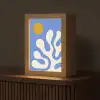 Minimalistisch - Organisch patroon - Blauw Light Box met kabel (Tafellamp) klein -z3d_website