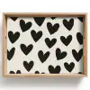Hartjes - Zwart - Beige Dienblad Rechthoek middel -z3d_shopping