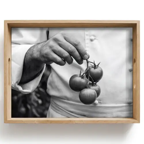 Tomaten - Chef - Zwart - Wit Dienblad Rechthoek middel -z3d_shopping
