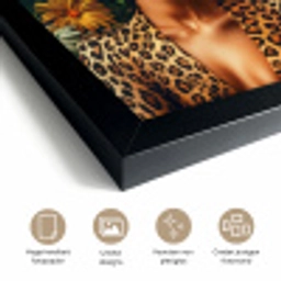 Vrouw - Panterprint - Jungle - Natuur - Luxe fotolijst zwart zonder passe partout klein -sfeer2