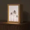 Palmbomen - Zonsondergang - Roze Light Box met kabel (Tafellamp) klein -z3d_website