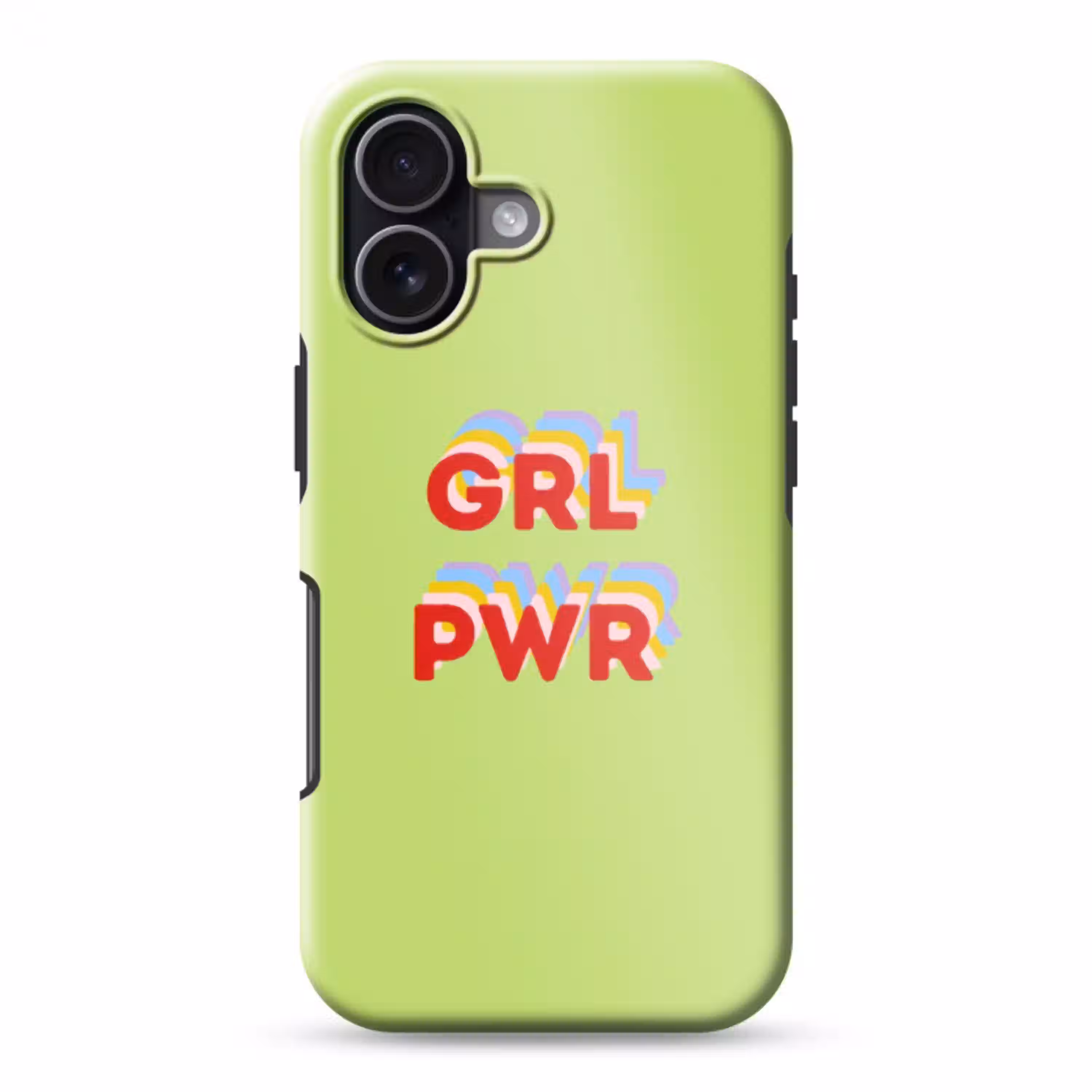 Grl pwr - Groen - Rood - 3D Toughcase MagSafe Apple iPhone 17 klein -3d